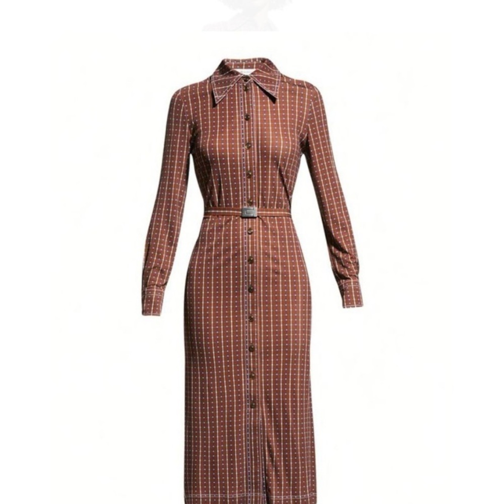 Tory Burch Dotted Windowpane Dress